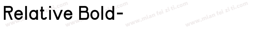 Relative Bold字体转换